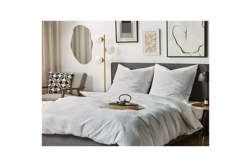 Dynetrekksett Avondale Hvit, 220x155 cm - Hvit, 220x155 cm - Tekstiler - Sengetøy - Sengetøysett & dynetrekksett