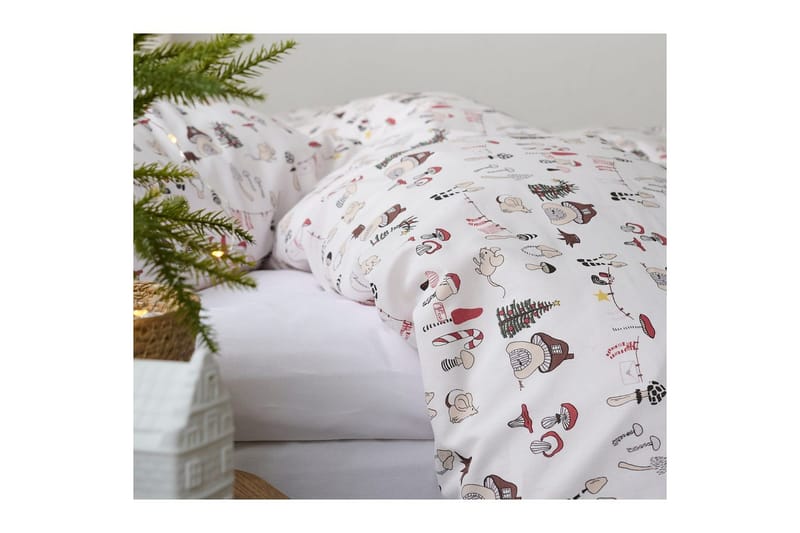 Dynetrekksett Enkeltseng 2-Delers Fingal Jul Hvit - Hvit - Tekstiler - Sengetøy - Sengetøysett & dynetrekksett