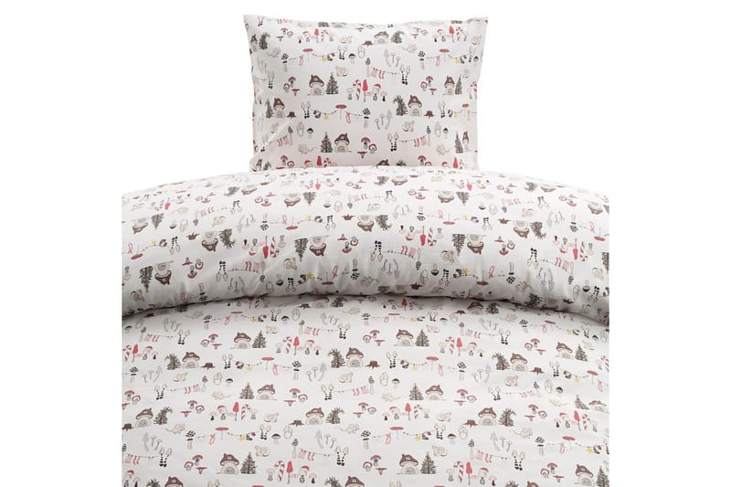 Dynetrekksett Enkeltseng 2-Delers Fingal Jul Hvit - Hvit - Tekstiler - Sengetøy - Dyne