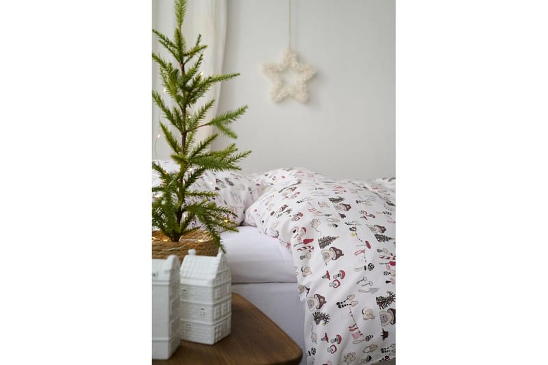 Dynetrekksett Enkeltseng 2-Delers Fingal Jul Hvit - Hvit - Tekstiler - Sengetøy - Dyne