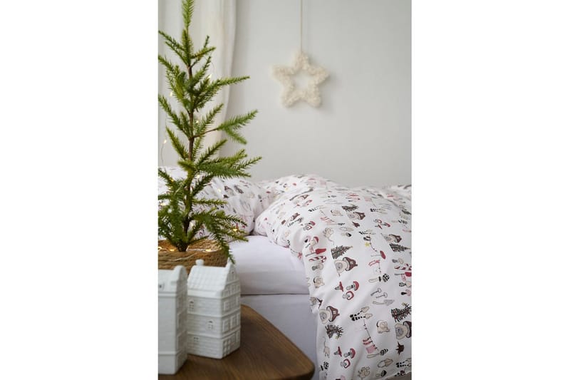 Dynetrekksett Enkeltseng 2-Delers Fingal Jul Hvit - Hvit - Tekstiler - Sengetøy - Sengetøysett & dynetrekksett