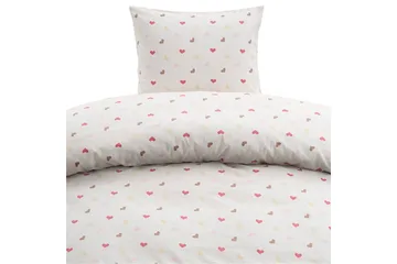 Dynetrekksett Enkeltseng 2-Delers Hjärttrud