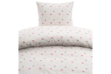 Dynetrekksett Enkeltseng 2-Delers Hjärttrud