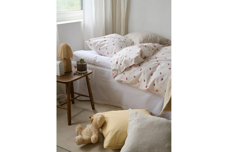 Dynetrekksett Enkeltseng 2-Delers Hjärttrud - Beige - Tekstiler - Sengetøy - Dyne