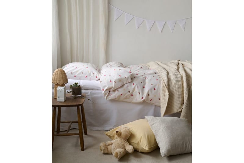 Dynetrekksett Enkeltseng 2-Delers Hjärttrud - Beige - Tekstiler - Sengetøy - Sengetøysett & dynetrekksett