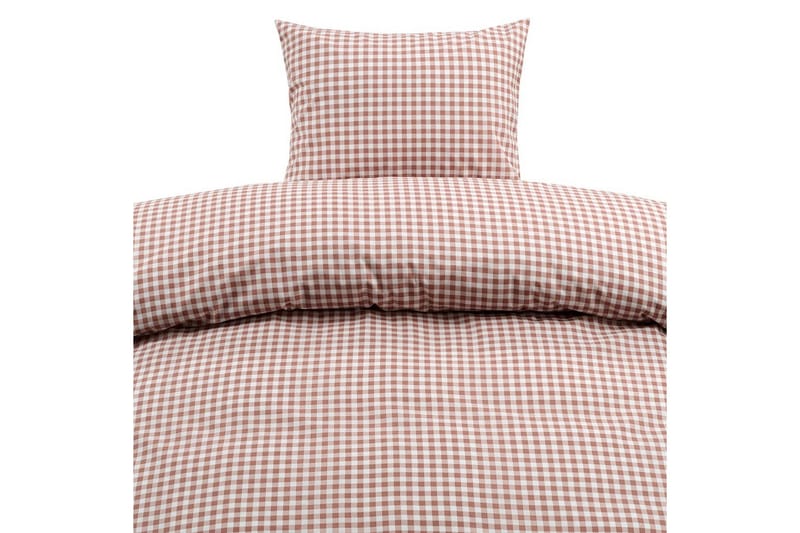 Dynetrekksett Enkeltseng 2-Delers Märta Ruta - Brun - Tekstiler - Sengetøy - Sengetøysett & dynetrekksett