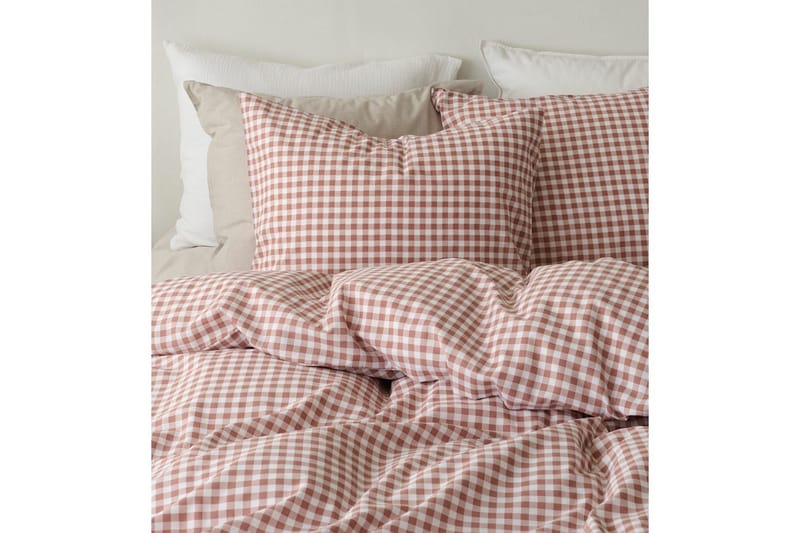Dynetrekksett Enkeltseng 2-Delers Märta Ruta - Brun - Tekstiler - Sengetøy - Sengetøysett & dynetrekksett