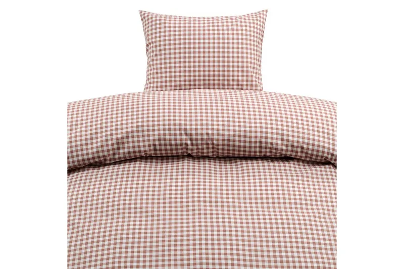 Dynetrekksett Enkeltseng 2-Delers Märta Ruta, Brun