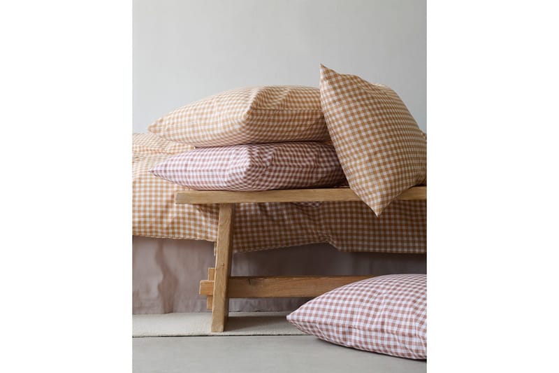 Dynetrekksett Enkeltseng 2-Delers Märta Ruta - Brun - Tekstiler - Sengetøy - Sengetøysett & dynetrekksett