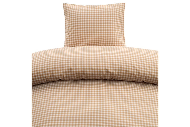 Dynetrekksett Enkeltseng 2-Delers Märta Ruta - Gul - Tekstiler - Sengetøy - Dyne