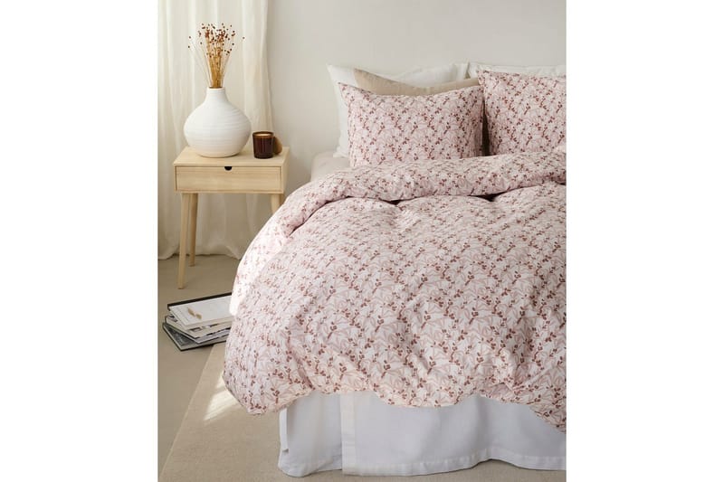 Dynetrekksett Enkeltseng 2-Delers Tindved Peach - Brun - Tekstiler - Sengetøy - Sengetøysett & dynetrekksett