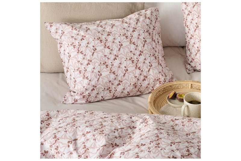 Dynetrekksett Enkeltseng 2-Delers Tindved Peach - Brun - Tekstiler - Sengetøy - Dyne