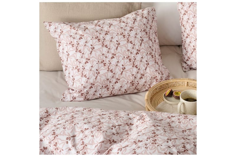 Dynetrekksett Enkeltseng 2-Delers Tindved Peach - Brun - Tekstiler - Sengetøy - Dyne