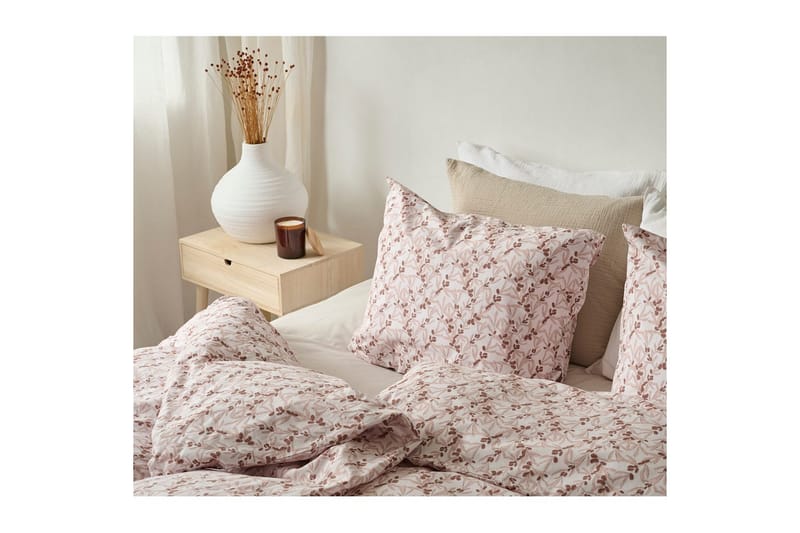 Dynetrekksett Enkeltseng 2-Delers Tindved Peach - Brun - Tekstiler - Sengetøy - Dyne