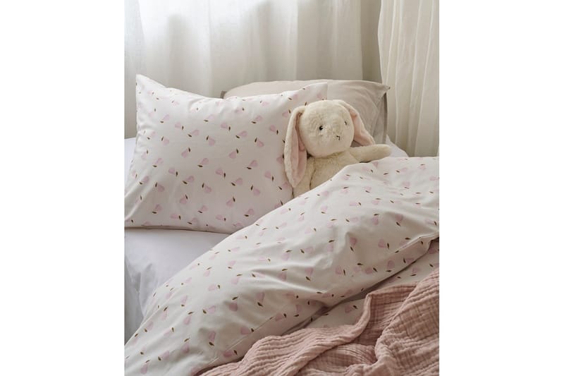 Dynetrekksett Enkeltseng 2-Delers Pære Rosa - Rosa - Tekstiler - Sengetøy - Sengetøysett & dynetrekksett