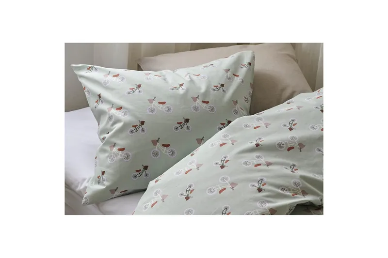 Dynetrekksett Enkeltseng 2-Delers Plingeling Grønn - Grønn - Tekstiler - Sengetøy - Sengetøysett & dynetrekksett