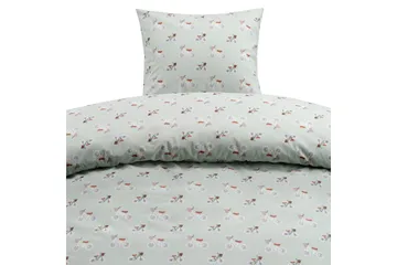 Dynetrekksett Enkeltseng 2-Delers Plingeling Grønn