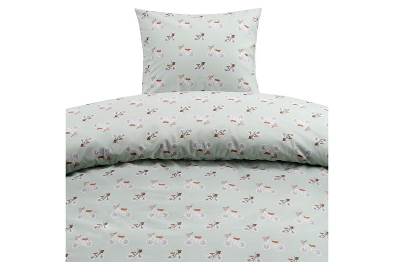 Dynetrekksett Enkeltseng 2-Delers Plingeling Grønn, Grønn