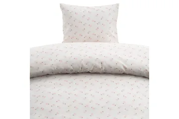 Dynetrekksett Enkeltseng 2-Delers Pære Rosa