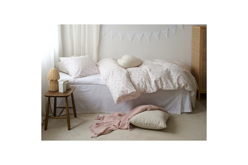 Dynetrekksett Enkeltseng 2-Delers Pære Rosa - Rosa - Tekstiler - Sengetøy - Dyne