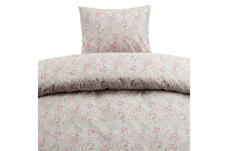 Dynetrekksett Enkeltseng 2-Dels Floret Sand - Brun - Tekstiler - Sengetøy - Dyne