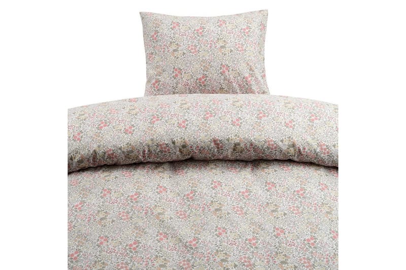 Dynetrekksett Enkeltseng 2-Dels Floret Sand - Brun - Tekstiler - Sengetøy - Dyne