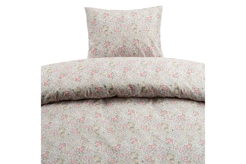 Dynetrekksett Enkeltseng 2-Dels Floret Sand - Brun - Tekstiler - Sengetøy - Sengetøysett & dynetrekksett