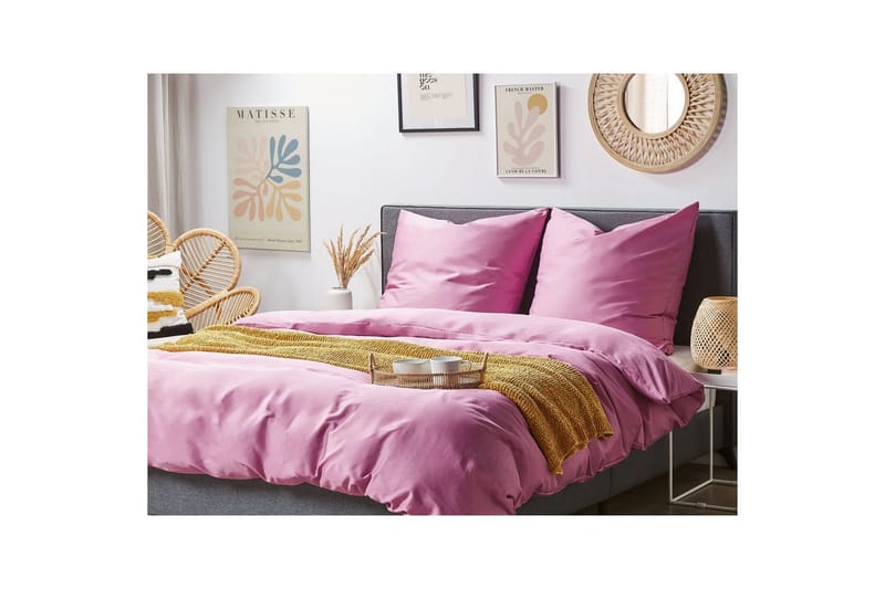 Dynetrekksett Harmonridge Rosa, 220x155 cm - Rosa, 220x155 cm - Tekstiler - Sengetøy - Dyne