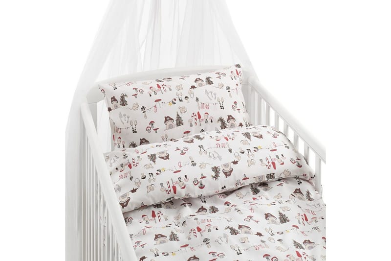 Dynetrekksett til Sprinkelseng 2-delt Fingal Jul Hvit - Hvit - Tekstiler - Sengetøy - Dyne