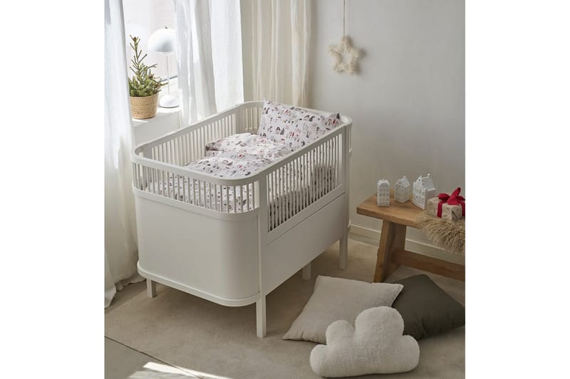 Dynetrekksett til Sprinkelseng 2-delt Fingal Jul Hvit - Hvit - Tekstiler - Sengetøy - Sengetøysett & dynetrekksett