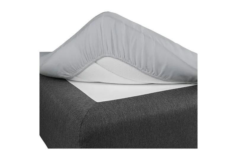 Laken med strikk Borganäs of Sweden - 105 x 200 cm, Lysegrå - Tekstiler - Sengetøy - Laken - Dra på laken