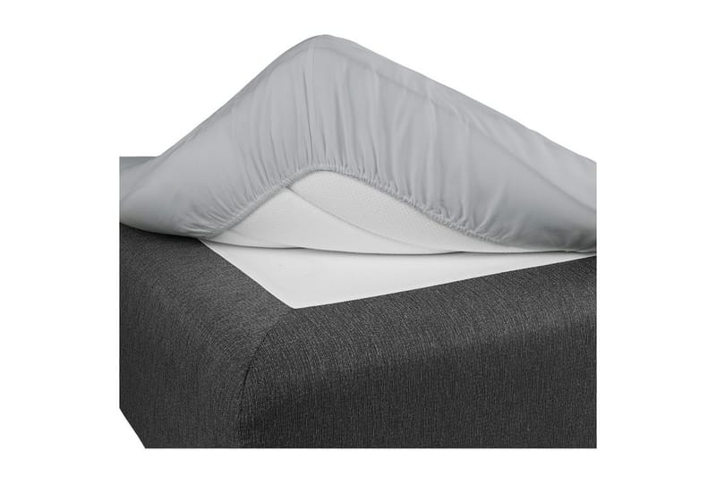 Laken med strikk Borganäs of Sweden - 160 x 200 cm, Lysegrå - Tekstiler - Sengetøy - Laken - Dra på laken