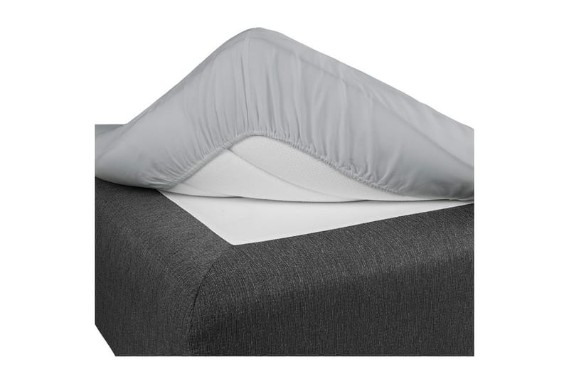 Laken med strikk Borganäs of Sweden - 180 x 200 cm, Lysegrå - Tekstiler - Sengetøy - Laken - Dra på laken