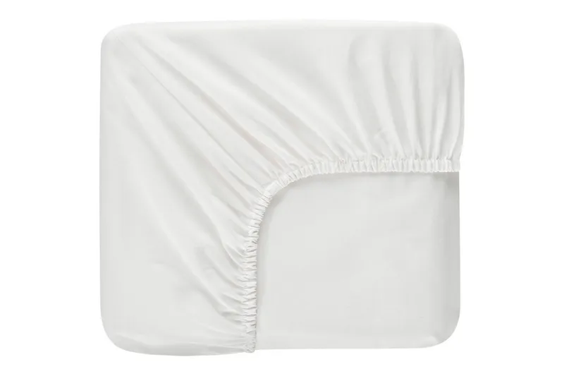 Laken med strikk Borganäs of Sweden - 90 x 200 cm, Hvit - Tekstiler - Sengetøy - Laken - Dra på laken