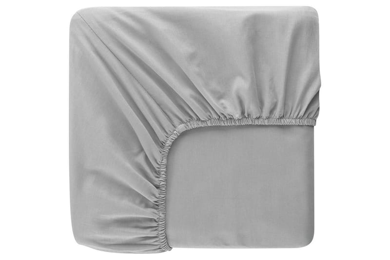 Laken med strikk Borganäs of Sweden - 90 x 200 cm, Lysegrå - Tekstiler - Sengetøy - Laken - Dra på laken