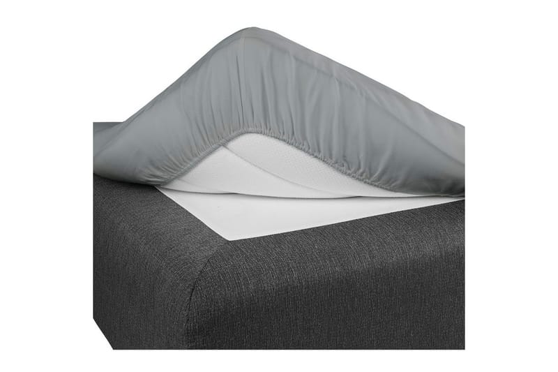 Laken med strikk Borganäs of Sweden - 90 x 200 cm, Mørkegrå - Tekstiler - Sengetøy - Laken - Dra på laken