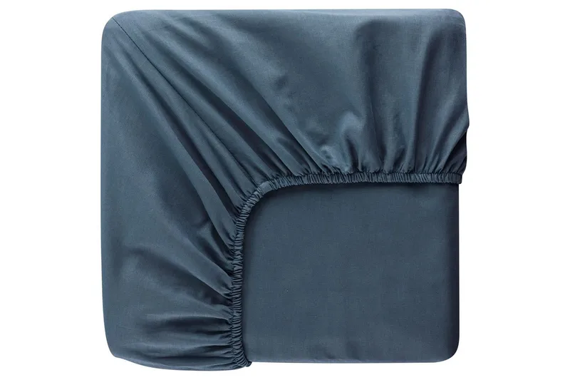 Laken med strikk Borganäs of Sweden - 90 x 200 cm, Marineblå - Tekstiler - Sengetøy - Laken - Dra på laken