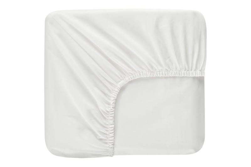 Laken med strikk Borganäs of Sweden - 180 x 210 cm, Hvit - Tekstiler - Sengetøy - Laken - Dra på laken