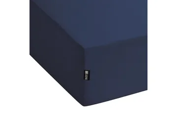 Laken med strikk Hofuf Blå, 160x200 cm - Blå, 160x200 cm - Tekstiler - Barnetekstiler - Sengetøy til barn - Sprinkelseng sengetøy - Laken sprinkelseng