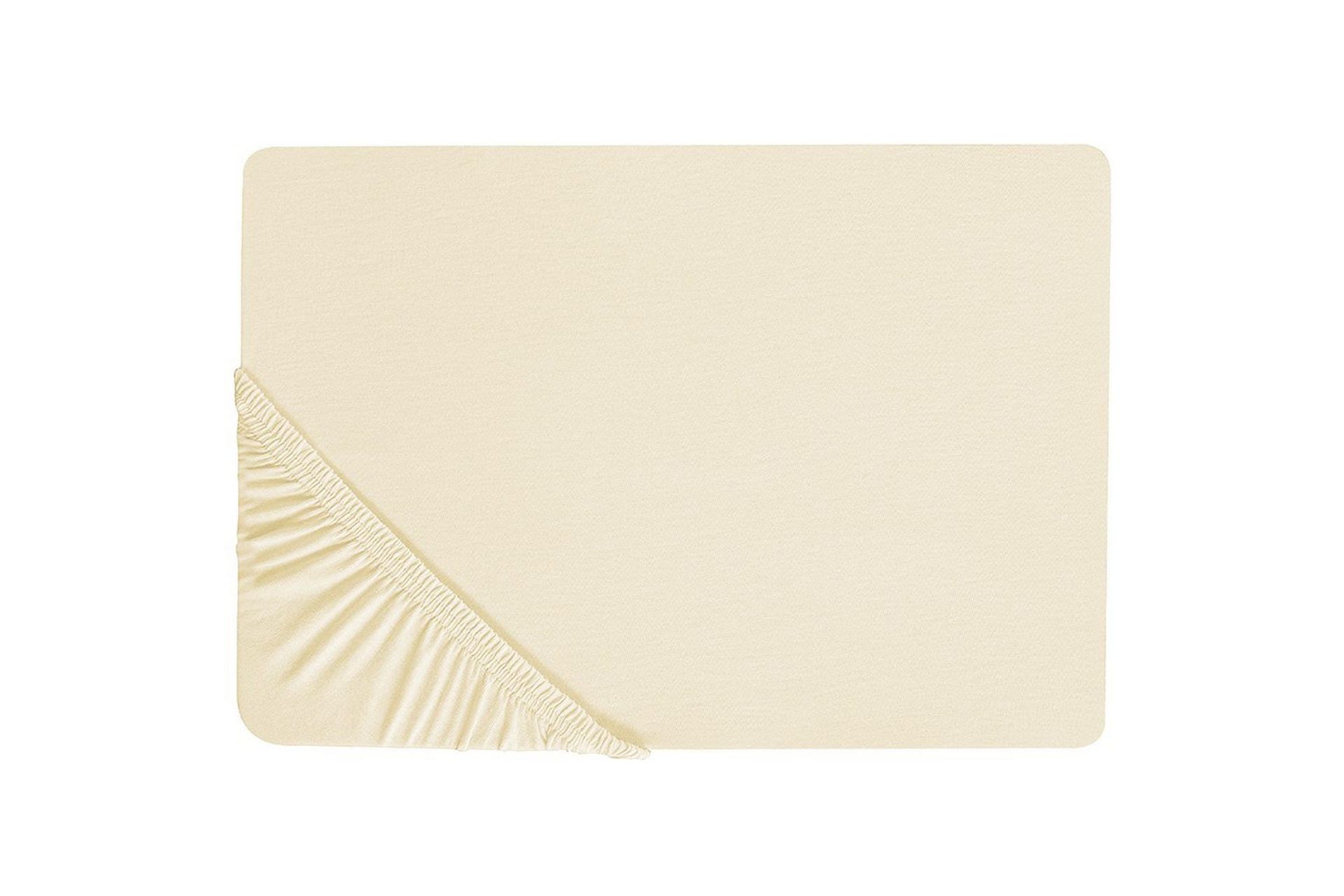 Laken med strikk Janbu Beige, 140x200 cm - Beige, 140x200 cm
