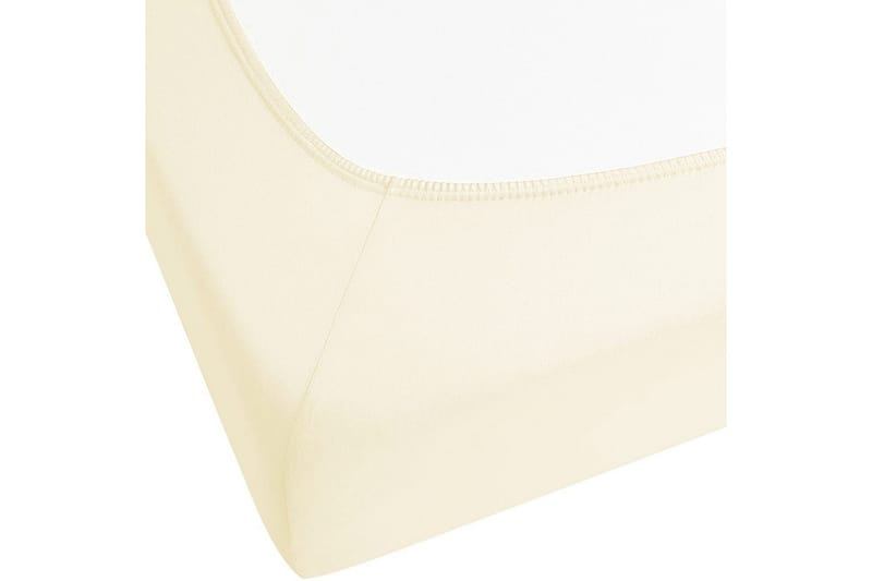 Laken med strikk Janbu Beige, 200x200 cm - Beige, 200x200 cm - Tekstiler - Sengetøy - Laken - Dra på laken