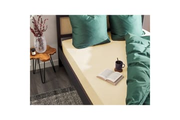 Laken med strikk Janbu Beige, 200x200 cm - Beige, 200x200 cm - Tekstiler - Sengetøy - Laken - Dra på laken