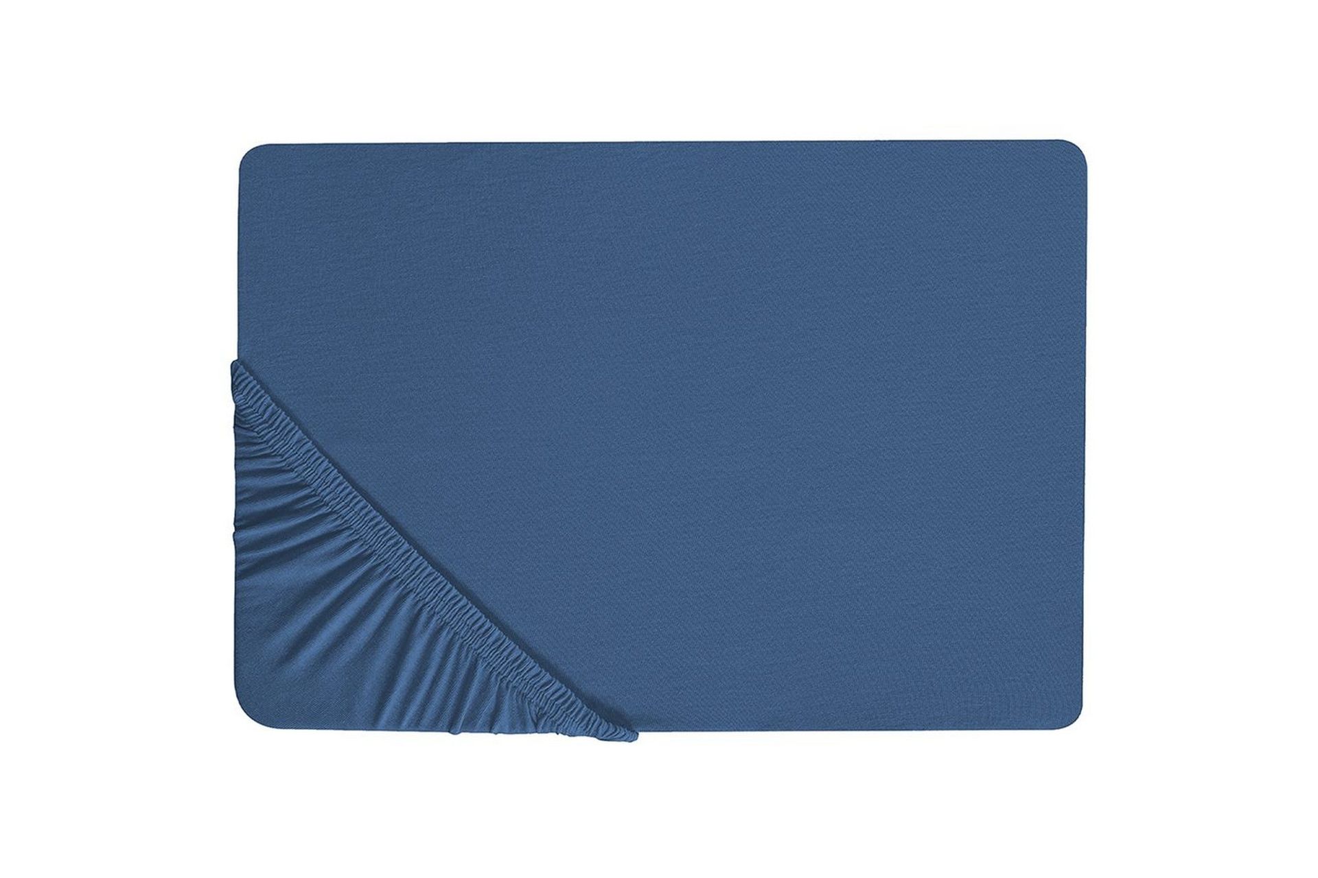 Laken med strikk Janbu Marineblå, 180x200 cm - Marineblå, 180x200 cm
