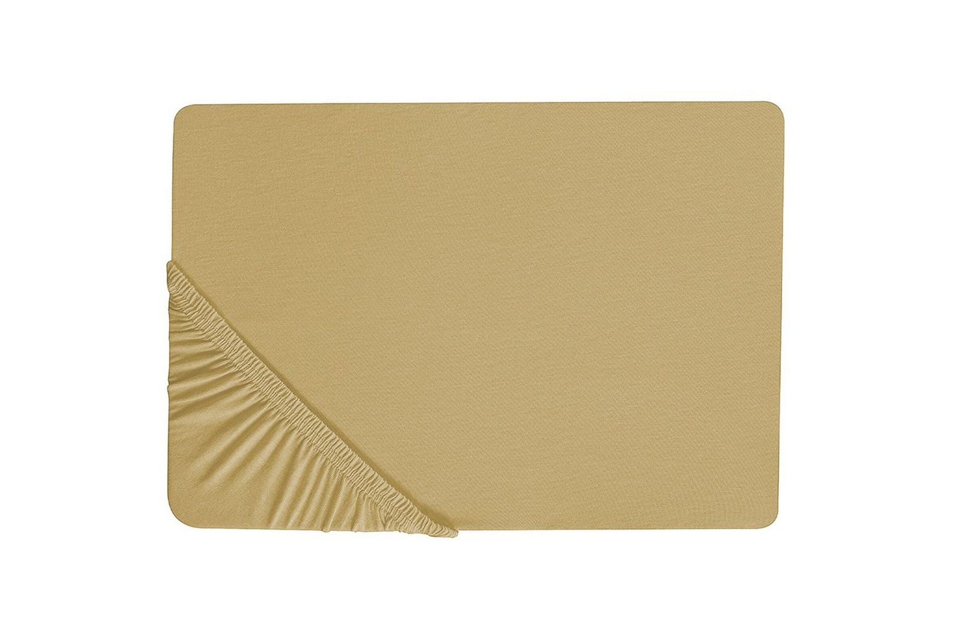 Laken med strikk Janbu Oliven grønn, 200x200 cm - Oliven grønn, 200x200 cm
