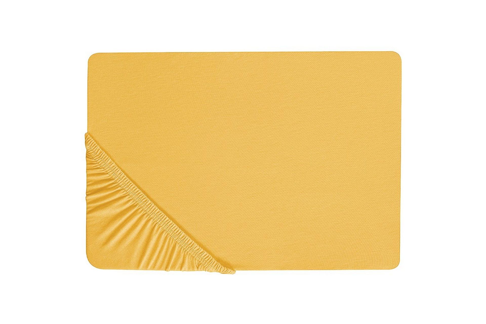 Laken med strikk Janbu Sennepsgul, 180x200 cm - Sennepsgul, 180x200 cm