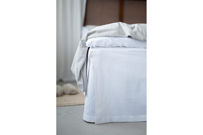 Sengekappe Borganäs of Sweden - 90 x 200 + 45 cm, Hvit - Tekstiler - Sengetøy - Sengekappe & kantbeskytter - Sengekappe kontinentalseng