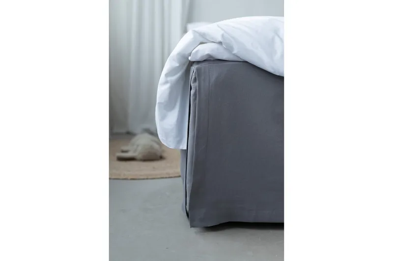 Sengekappe Borganäs of Sweden - 180 x 200 + 45 cm, Mørkegrå - Tekstiler - Sengetøy - Sengekappe & kantbeskytter - Sengekappe enkeltseng
