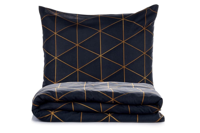 Branlor sengesett 240x220 cm, Gull og Svart