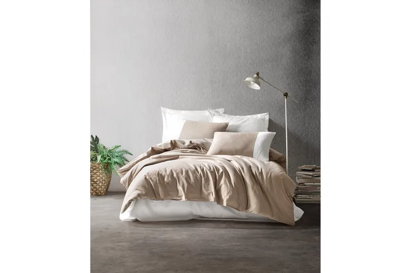 Cotton Box Ranforce Sengesett, Beige