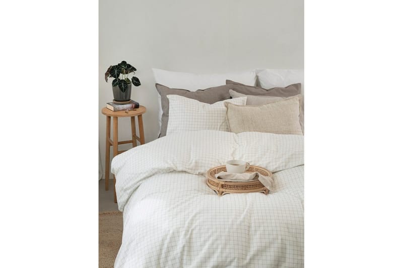 Dynetrekk 2-dels sett Birger Flanell Offwhite - Offwhite - Tekstiler - Sengetøy - Dyne